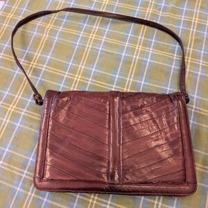 Women's Genuine Eel Skin Leather Shoulder Bag